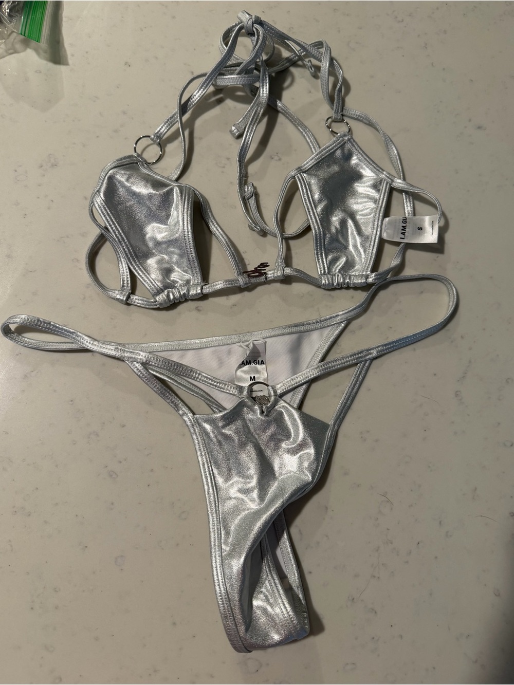 Iamgia silver metallic bikini